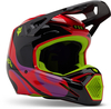 FOX V1 Emotion Motocross Helmet,  black-red-yellow,  Size XS for Men