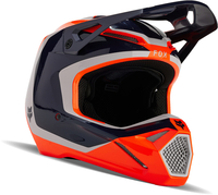 FOX V1 Nitro MIPS Motocross Helmet,  black-white-orange,  Size S for Men