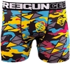 Freegun Camo Boxer Shorts,  grey-blue-yellow,  Size S,  grey-blue-yellow,  Size S