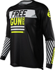 Freegun Devo Danger Motocross Jersey,  black-white-yellow,  Size M,  black-white-yellow,  Size M