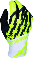 Freegun Devo Outlaw Kids Motocross Gloves,  black-white-yellow,  Size L,  black-white-yellow,  Size L