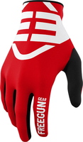 Freegun Devo Skin Kids Motocross Gloves,  white-red,  Size 6/7,  white-red,  Size 6/7