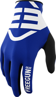 Freegun Devo Skin Motocross Gloves,  white-blue,  Size L,  white-blue,  Size L