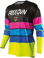 Freegun Devo Stripe Motocross Jersey,  blue-yellow,  Size L,  blue-yellow,  Size L