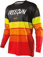Freegun Devo Stripe Motocross Jersey,  red-yellow,  Size L,  red-yellow,  Size L