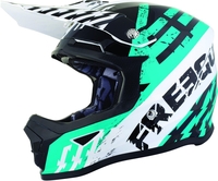 Freegun XP4 Outlaw Kids Motocross Helmet,  black-white-blue,  Size S,  black-white-blue,  Size S