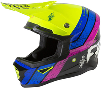 Freegun XP4 Stripes Kids Motocross Helmet,  yellow,  Size M,  yellow,  Size M