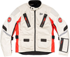 Fuel Astrail Lucky Explorer Motorcycle Textile Jacket,  white-red,  Size L for Men