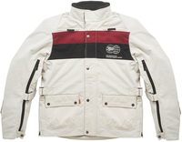 Fuel Rally 2 waterproof Motorcycle Textile Jacket,  white,  Size 3XL for Men