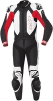 Held Yagusa Two Piece Motorcycle Leather Suit,  black-red,  Size 48,  black-red,  Size 48