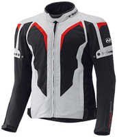 Held Zelda Ladies Textile Jacket,  grey-red,  Size 3XL for Women,  grey-red,  Size 3XL for Women