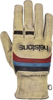Helstons Bora Motorcycle Gloves,  white-red-blue,  Size L,  white-red-blue,  Size L