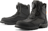 Icon Stormhawk WP Motorcyclce Boots,  black,  Size 47,  black,  Size 47