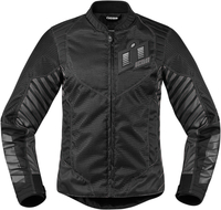 Icon Wireform Ladies Textile Jacket,  black,  Size XL for Women,  black,  Size XL for Women
