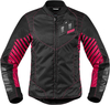 Icon Wireform Ladies Textile Jacket,  pink,  Size 2XL for Women,  pink,  Size 2XL for Women