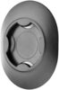 Interphone Quiklox Universal Stick-on Mount,  black