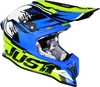 Just1 J12 Dominator Motocross Helmet,  blue-yellow,  Size L,  blue-yellow,  Size L