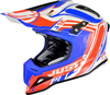 Just1 J12 Flame MX Helmet,  red-blue,  Size XS,  red-blue,  Size XS