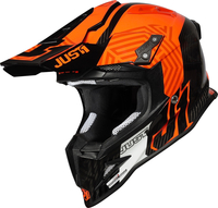 Just1 J12 Syncro Carbon Motocross Helmet,  black-orange,  Size XL,  black-orange,  Size XL
