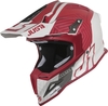 Just1 J12 Syncro Carbon Motocross Helmet,  white-red,  Size S,  white-red,  Size S
