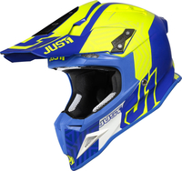 Just1 J12 Syncro Carbon Motocross Helmet,  yellow-blue,  Size XS,  yellow-blue,  Size XS
