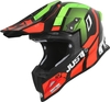 Just1 J12 Vector Carbon Motocross Helmet,  black-red-green,  Size S,  black-red-green,  Size S