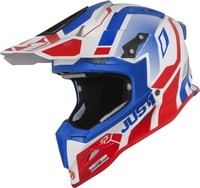 Just1 J12 Vector Carbon Motocross Helmet,  white-red-blue,  Size XL,  white-red-blue,  Size XL