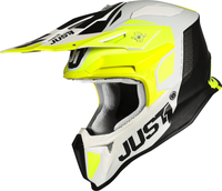 Just1 J18 Pulsar Motocross Helmet,  black-white-yellow,  Size 2XL,  black-white-yellow,  Size 2XL