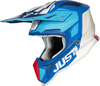 Just1 J18 Pulsar Motocross Helmet,  white-red-blue,  Size M,  white-red-blue,  Size M
