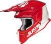 Just1 J18 Pulsar Motocross Helmet,  white-red,  Size M,  white-red,  Size M