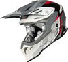Just1 J39 Reactor Motocross Helmet,  grey-white-red,  Size M,  grey-white-red,  Size M