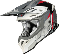 Just1 J39 Reactor Motocross Helmet,  grey-white-red,  Size XS,  grey-white-red,  Size XS