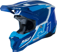 Just1 J40 Flash Motocross Helmet,  white-turquoise-blue,  Size XS for Men