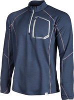 Klim Teton Merino Wool 1/4 Zip Shirt,  blue,  Size S,  blue,  Size S