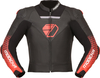 Modeka Yron Motorcycle Leather Jacket,  black-red,  Size 46 for Men