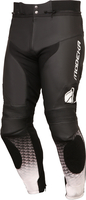 Modeka Yron Motorcycle Leather Pants,  black-white,  Size 54 for Men