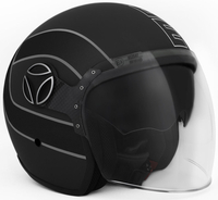 MOMO Arrow Jet Helmet Black Matt / Grey,  black-grey,  Size XS,  black-grey,  Size XS
