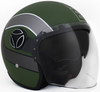 MOMO Arrow Jet Helmet Green Matt / White,  Size S,  green,  Size S