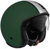 MOMO Blade Green Mat Silver Jet Helmet,  green-silver,  Size S,  green-silver,  Size S
