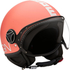MOMO FGTR Classic Coral Jet Helmet,  red-orange,  Size M L,  red-orange,  Size M L