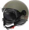 MOMO FGTR Classic Flip Jet Helmet,  green,  Size S for Men