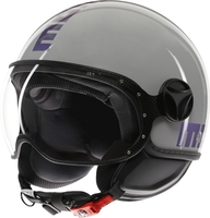 MOMO FGTR Classic Flip Jet Helmet,  grey-blue,  Size M for Men