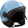MOMO FGTR Classic Light Blue Jet Helmet,  Size L,  blue,  Size L