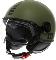 MOMO FGTR Classic Mono Jet Helmet,  green,  Size M for Men