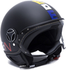 MOMO FGTR Classic Multicolor Jet Helmet,  black-multicolored,  Size XL,  black-multicolored,  Size XL