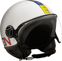 MOMO FGTR Classic Multicolor Jet Helmet,  white,  Size XS,  white,  Size XS