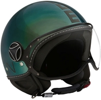 MOMO FGTR Classic Pop Jet Helmet,  green-blue,  Size XS,  green-blue,  Size XS