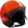 MOMO FGTR Classic Red/White Jet Helmet,  white-red,  Size M L,  white-red,  Size M L