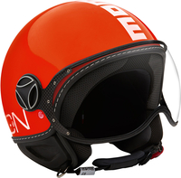 MOMO FGTR Classic Red/White Jet Helmet,  white-red,  Size M L,  white-red,  Size M L