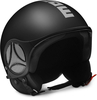 MOMO Minimomo S Black Matt / Silver Jet Helmet,  Size XS,  black,  Size XS